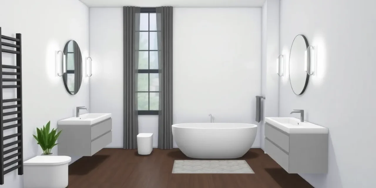 Sims 4 Baysic Bathroom Mod: Transform Your Bathrooms with Modern Minimalist Design