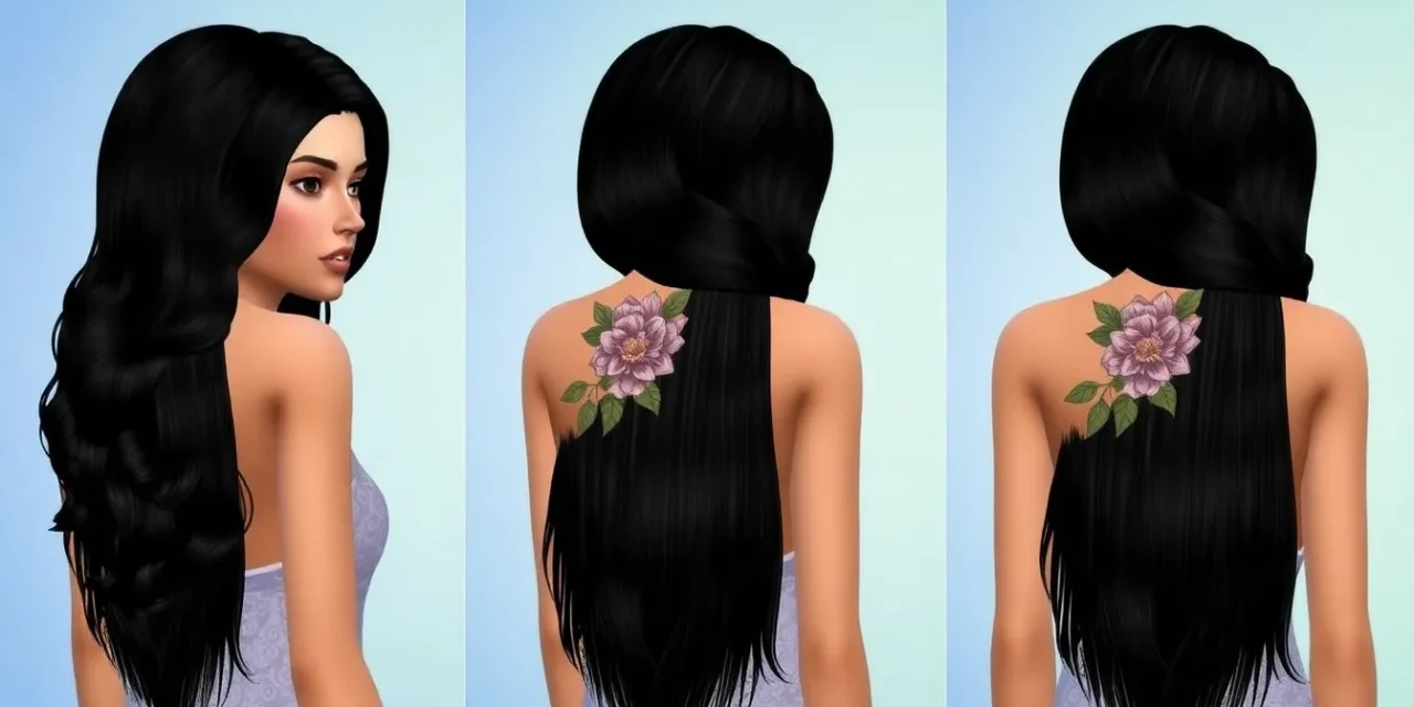 Sims 4 Flower Side Tattoo Mod: Customize Your Sims with Stunning Floral Ink