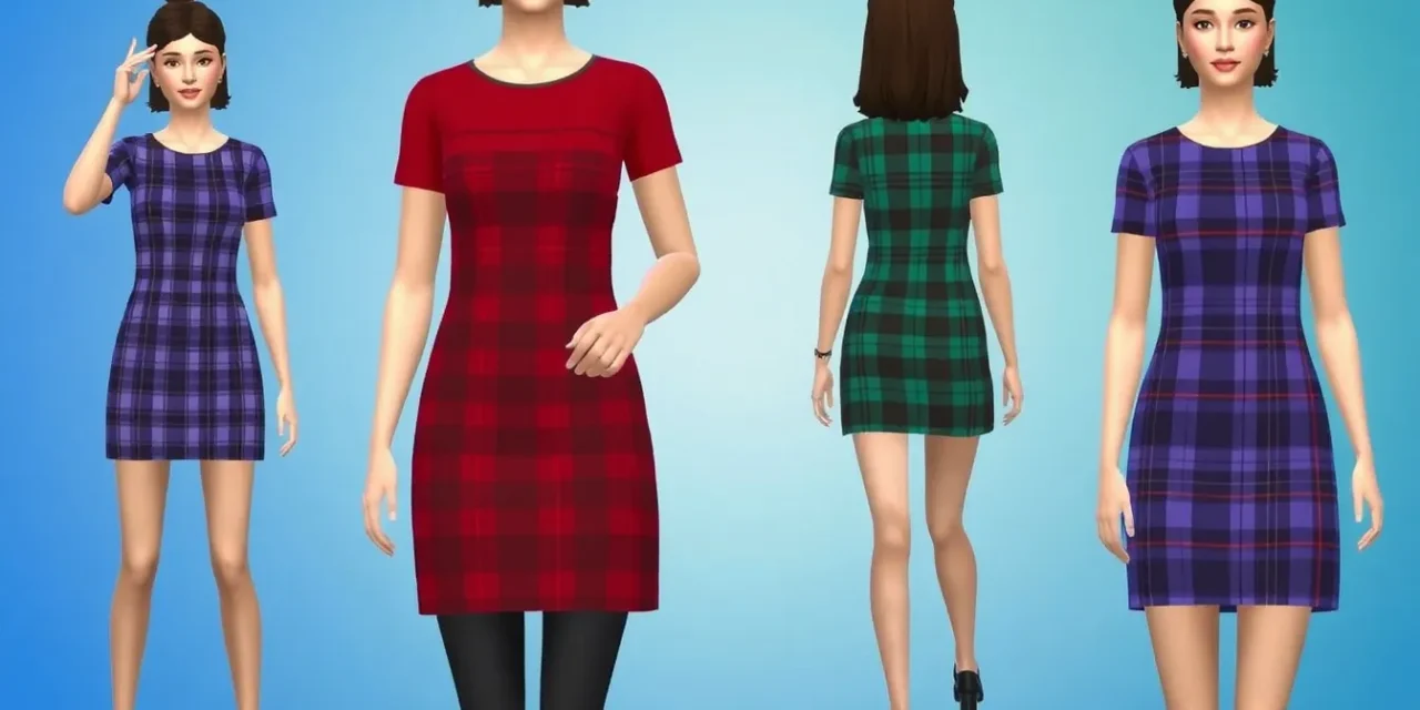 Sims 4 Gaby’s Tartan Mini Dress for Women Mod: How to Download and Style This Trendy Outfit