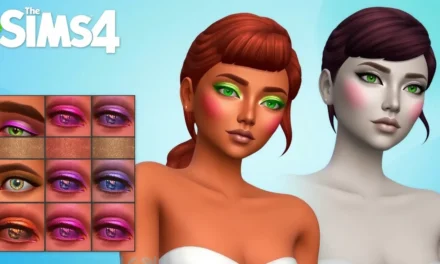 Sims 4 Glow Makeup Set Mod: Add Radiant Eyeshadow with 18 Stunning Swatches