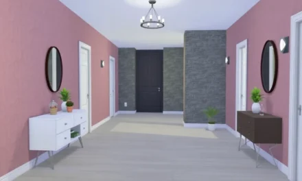 Sims 4 QICC Sleek Hallway Set Mod: Transform Your Hallways with Modern Maxis Match Design