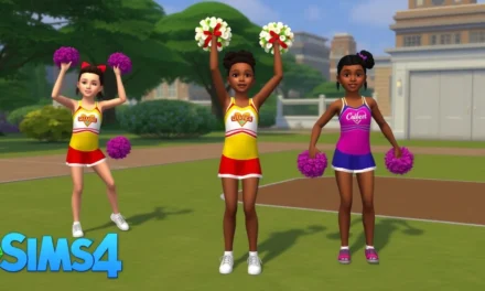 Sims 4 Junior Cheer Mod: Add Fun Cheerleading Poses for Child Sims