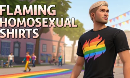 Sims 4 Flaming Homosexual Shirts Mod: Add Bold LGBTQ+ Pride to Your Game