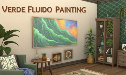 Sims 4 Verde Fluido Painting Mod: Add Stunning Boho Art to Your Game