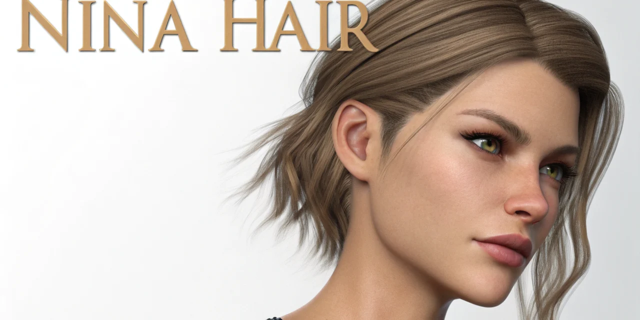 Sims 4 Nina Hair Mod: Stylish Custom Hairstyle for Female Sims with 24 Colors and Hat Compatibility