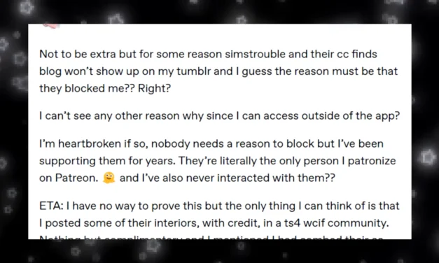 Sims CC Drama Explodes: Copyright Strikes, Trackers, and a Growing Culture War